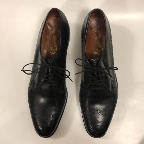 Alan McAfee 9 Shoes Black Leather Lace Up Made in England in Excellent Condition - Picture 6 of 10
